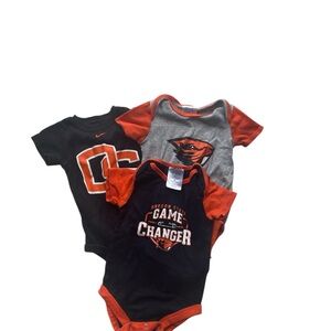Oregon State Rivalry Threads Infant Bodysuit with Orange Trim and Black Body